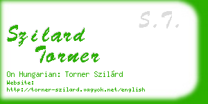 szilard torner business card